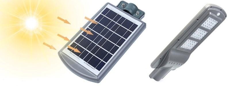 KIBOR HL 60W - консольный уличный светодиодный LED светильник 60 Вт со встроенной солнечной батареей, с интеллектуальным датчиком движения, контроллером и аккумулятором